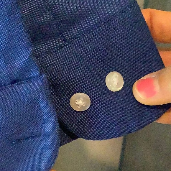 🌹Men Dress short Blue color Size L just like New. Has never been worn. - Picture 4 of 9